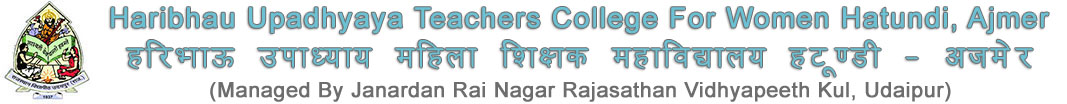 Haribhau Upadhyaya Teachers College For Women Hatundi, Ajmer